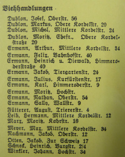 Moritz Dublon im Adressbuch 1930 Varda Paz 400