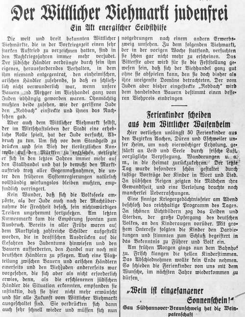 Viehmarkt judenfrei NB 9 9 35 2 500