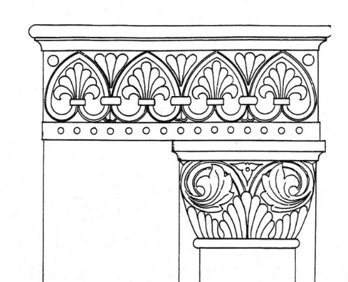 Synagoge Pläne Ausschnitt Kapitelle Vienken 500